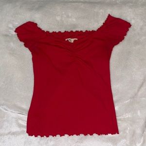 Red off the shoulder | HOLLISTER